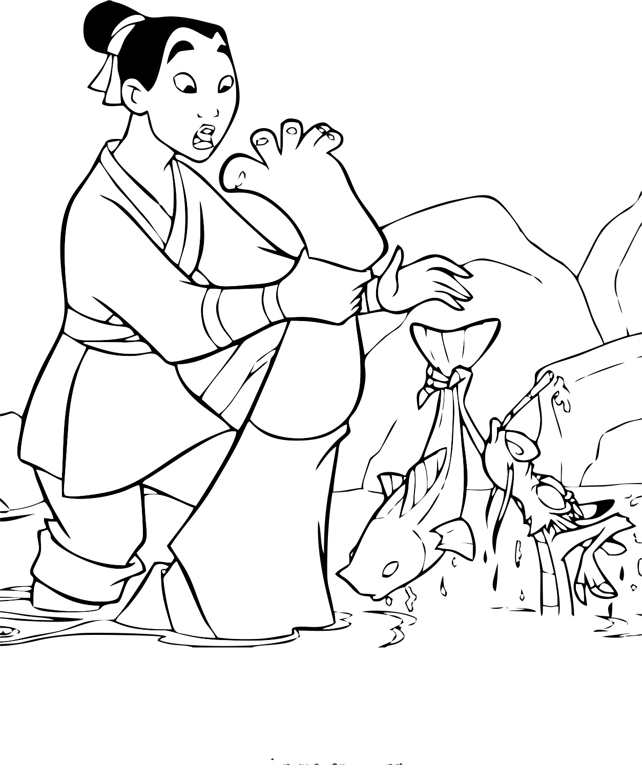 Mulan coloring pages for kids