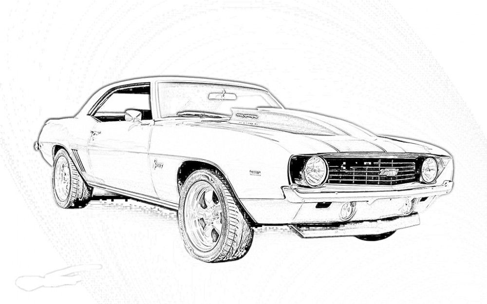 Muscle car coloring pages cars coloring pages cool car drawings truck coloring pages