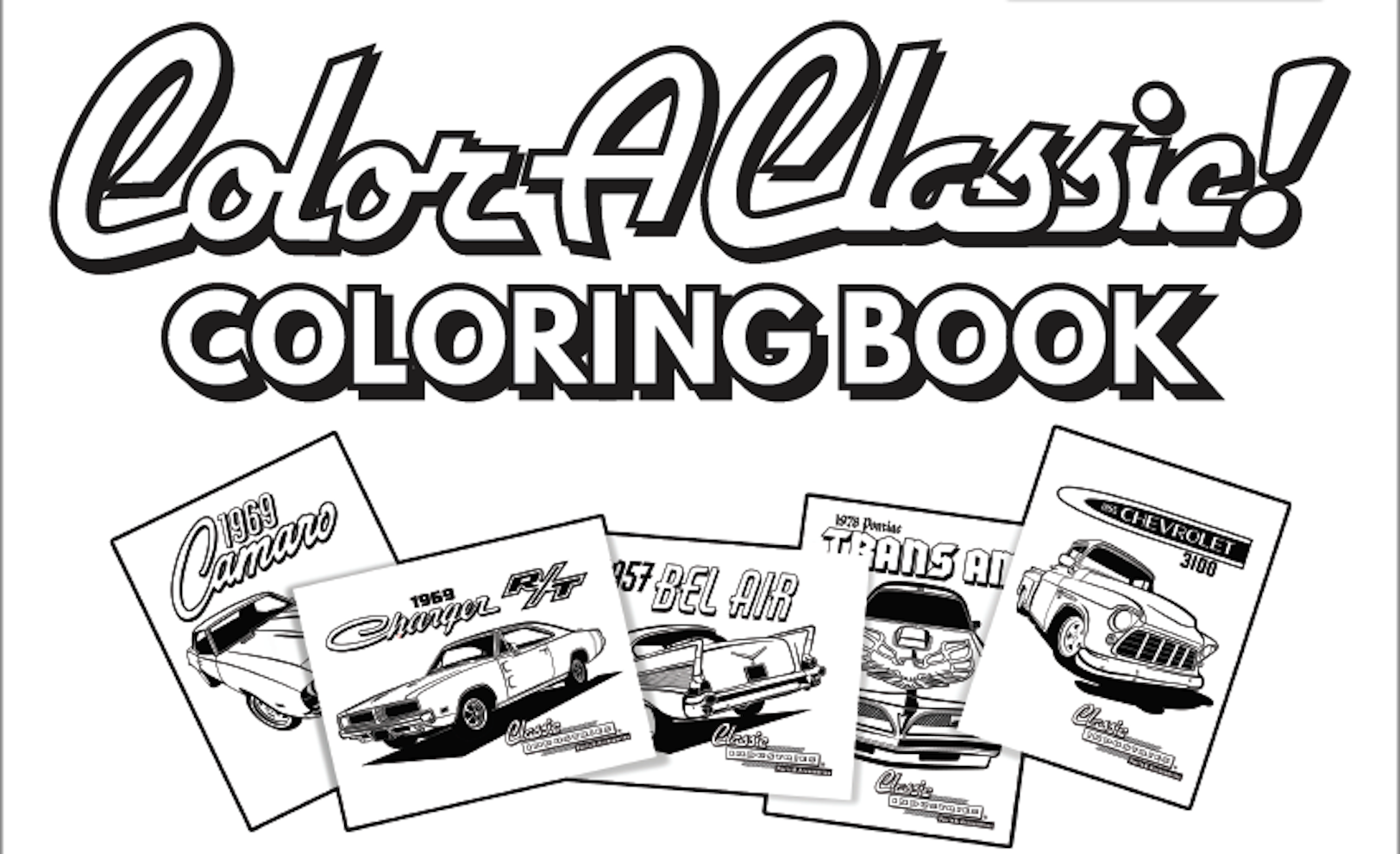 Color a classic download this free muscle car coloring book