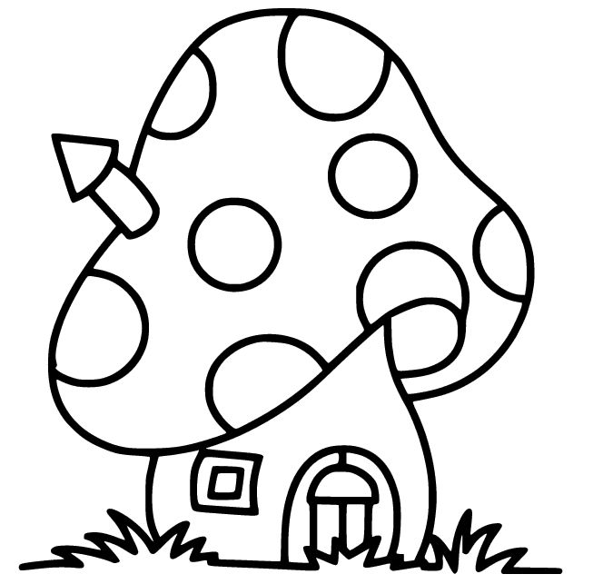 Mushroom coloring pages coloring pages cute coloring pages house colouring pages