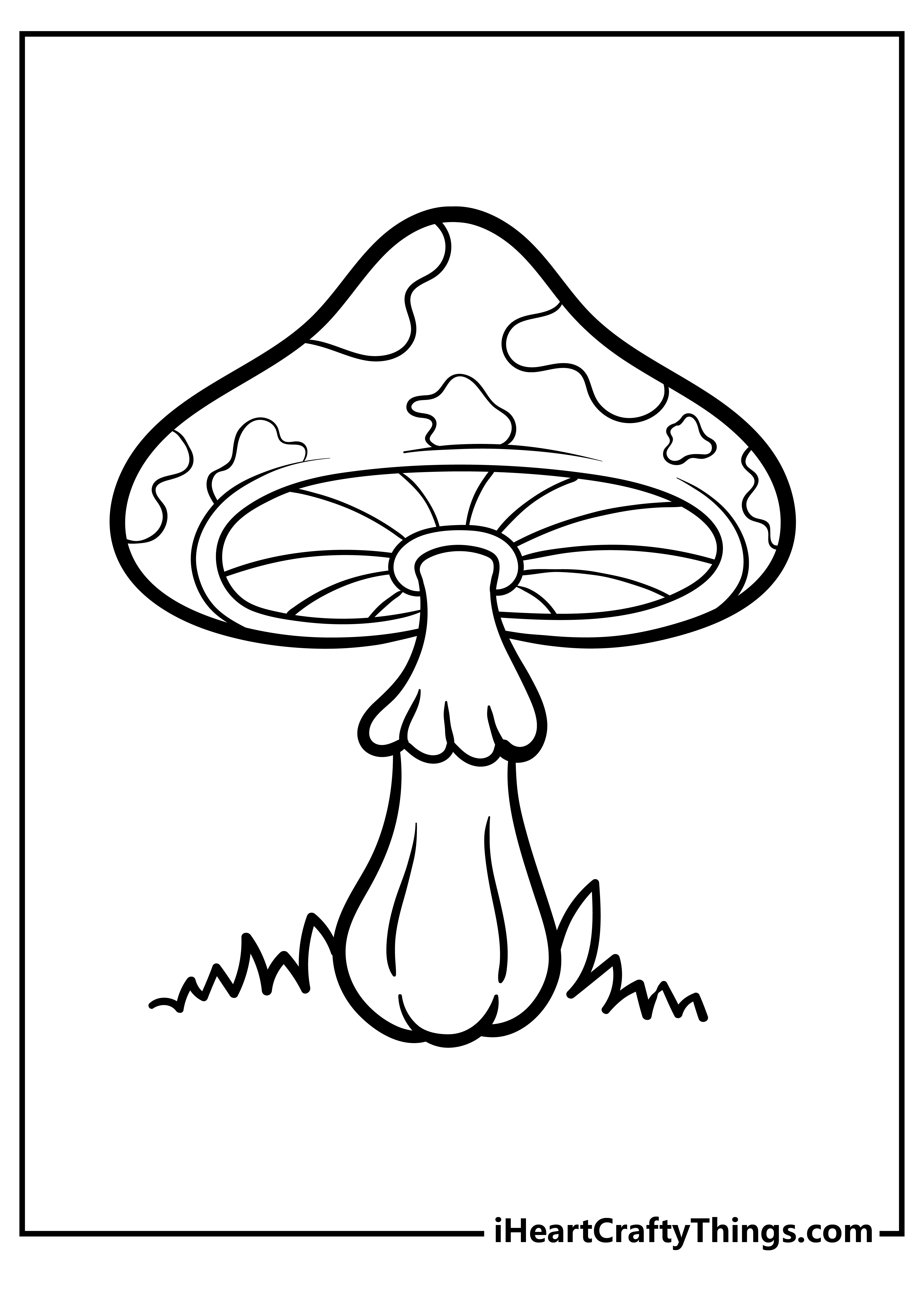 Mushroom coloring pages free printables