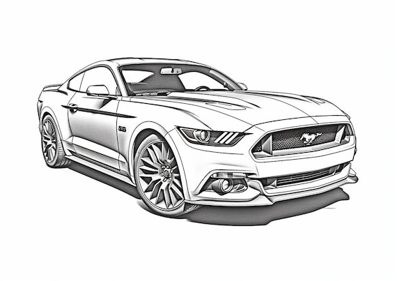 Unique ford mustang coloring pages