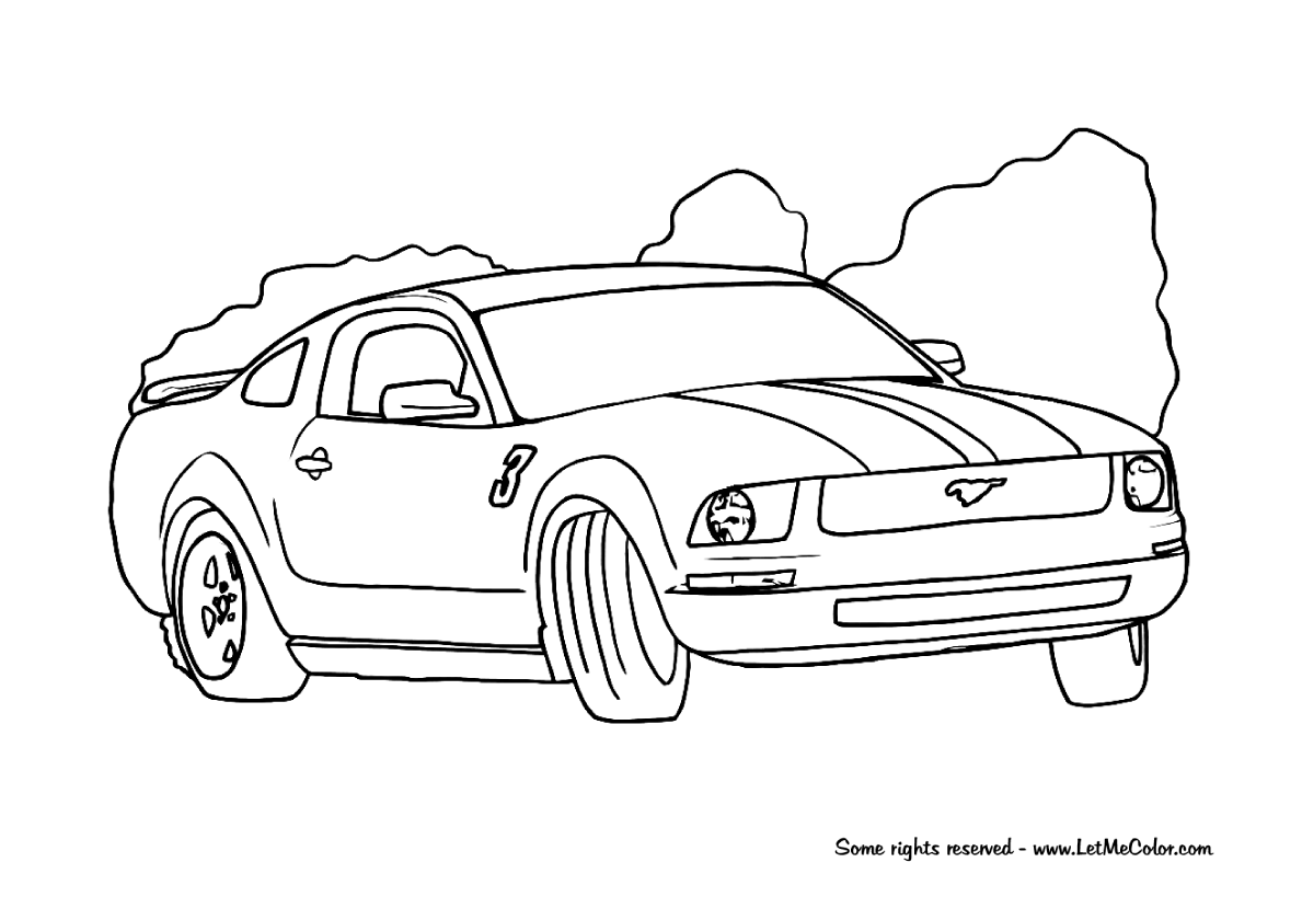 Ford mustang coloring page