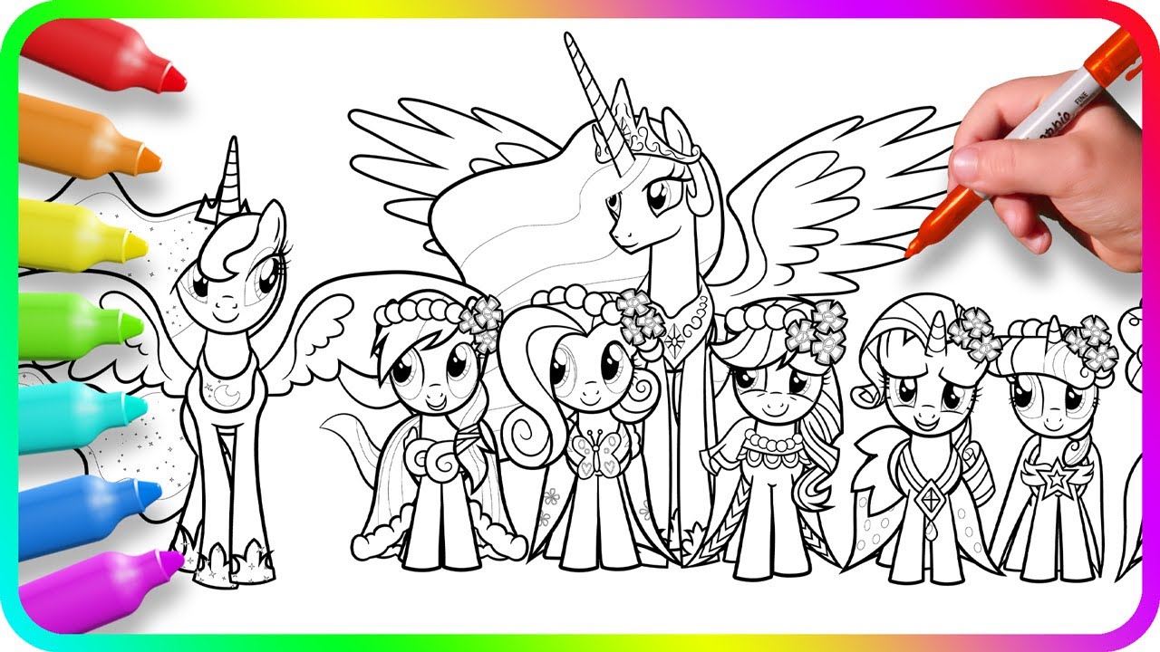 Coloring pages my little pony how to color my little pony easy drawing tutorial art mlp coloring