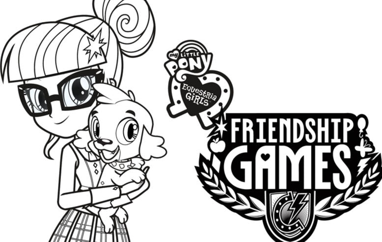 My little pony equestria girls friendship games coloring sheets shout factory