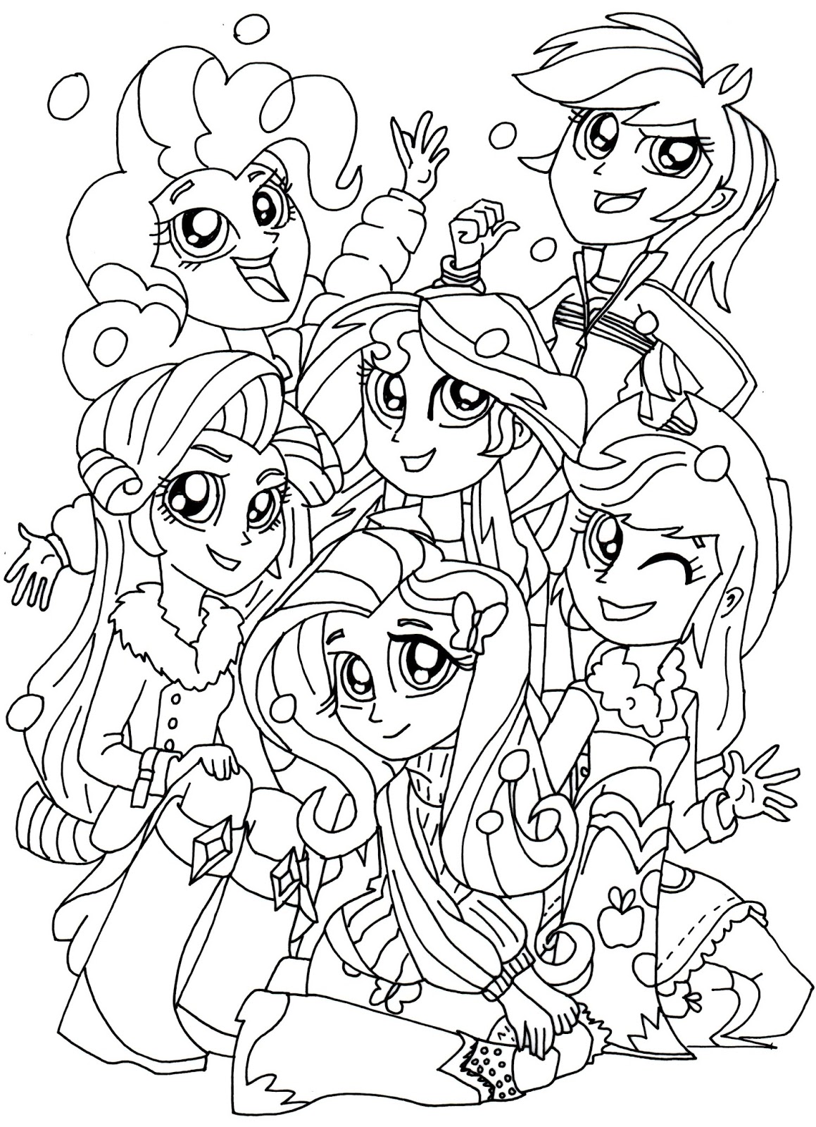 Equestria girls coloring pages