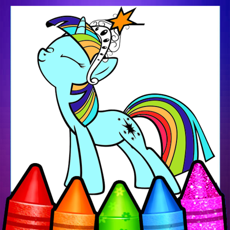 My coloring book pony game pages