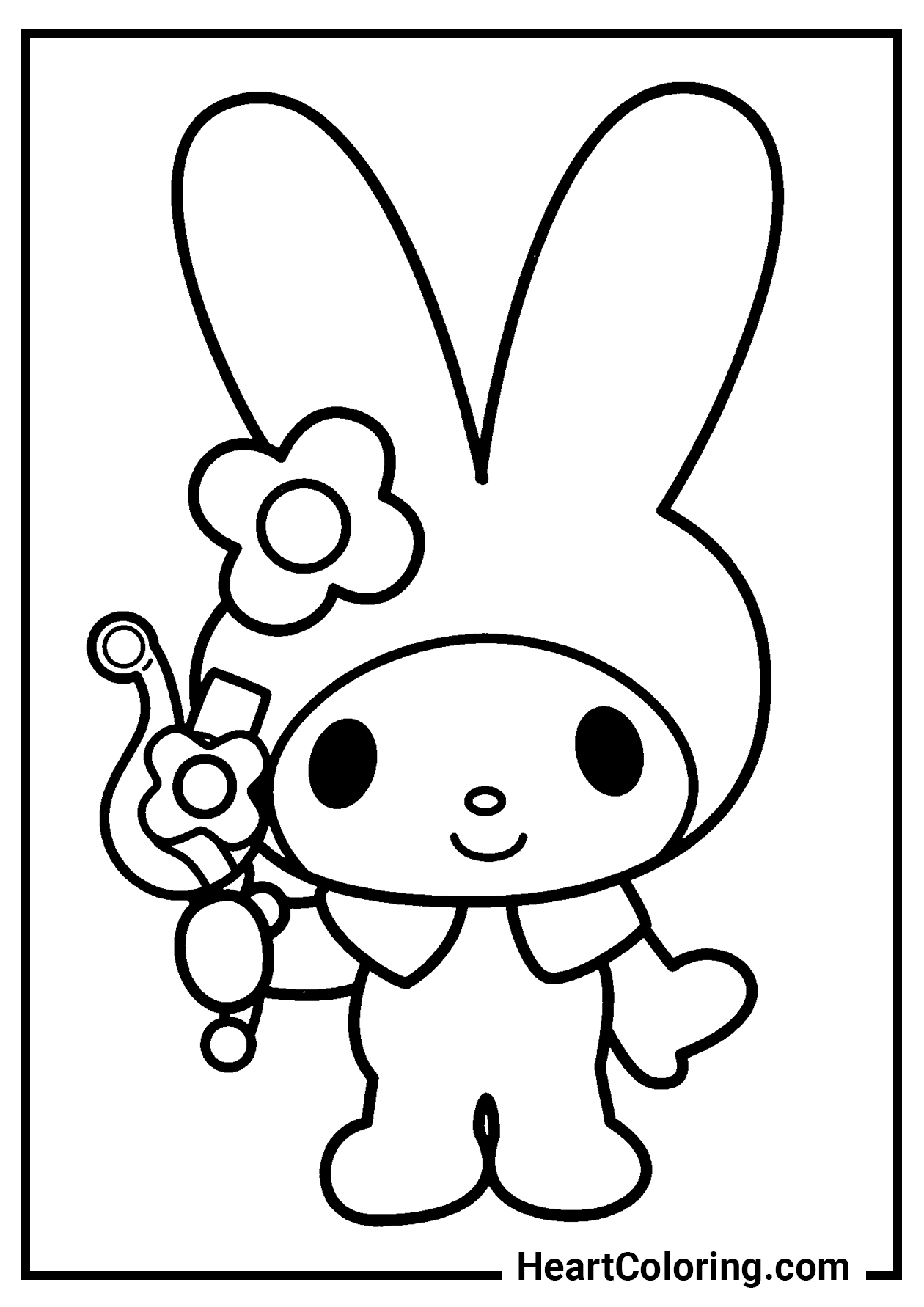 Onegai my melody coloring pages to print on a