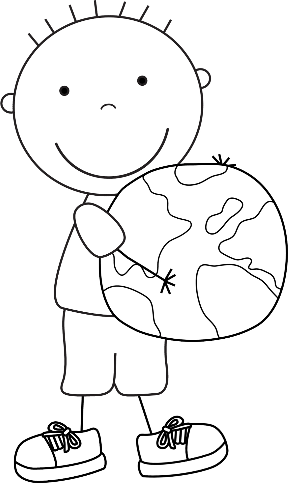 Kid color pages earth day for boys