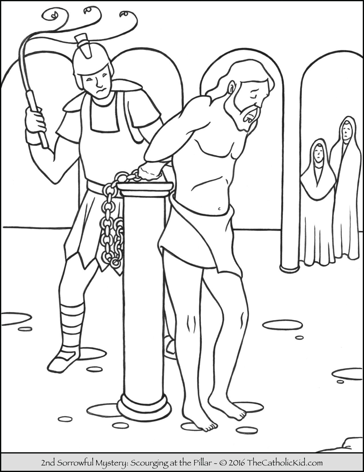 Sorrowful mysteries coloring pages