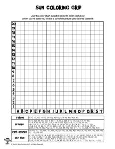 Summer mystery pictures pixel grid coloring pages woo jr kids activities childrens publishing