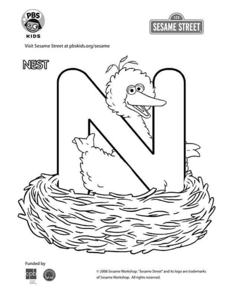 The letter n coloring page kids coloringâ kids for parents