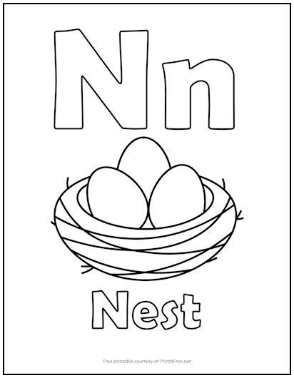 Alphabet letter ânâ coloring page print it free