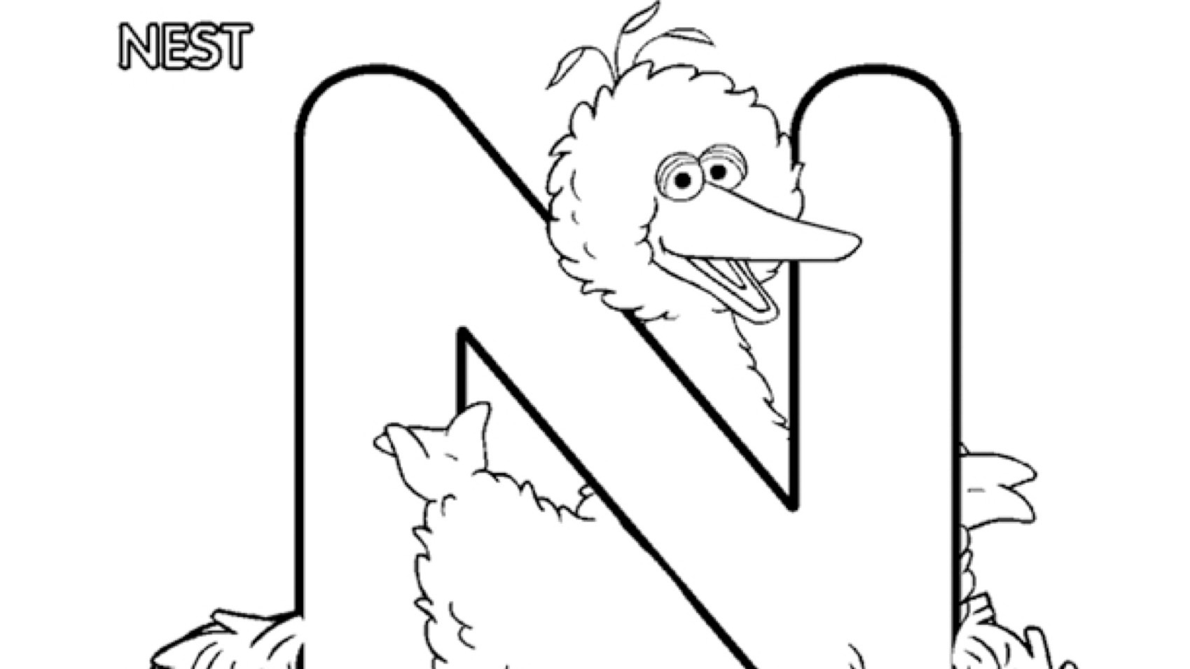 The letter n coloring page kids coloringâ kids for parents