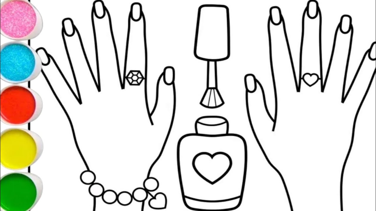 How to draw nail polish for kids âïðð nail polish drawing nail polish coloring pages for kids