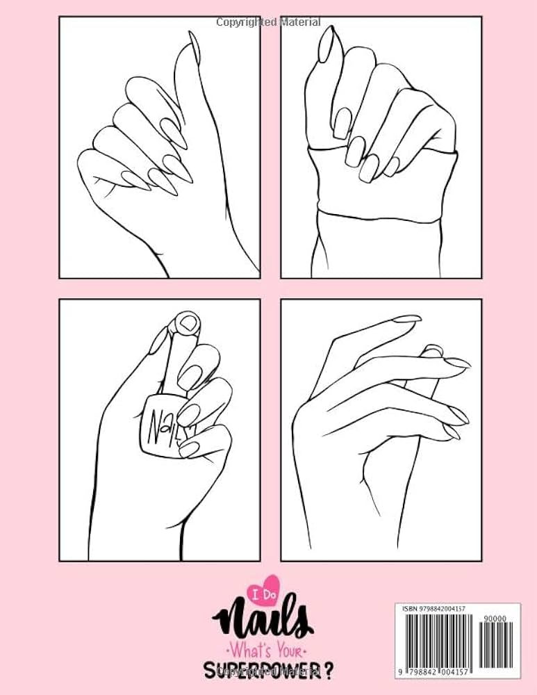Pretty nails coloring book fun and easy fingernail polish manicure art designs coloring book for girls nail art cute designs coloring book for relaxation artslm aissa books