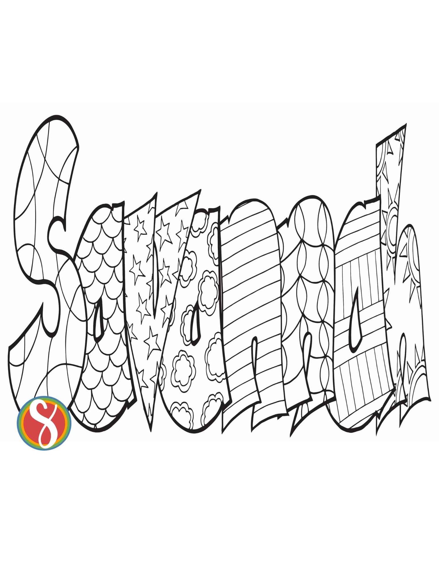 Free savannah coloring page â stevie doodles