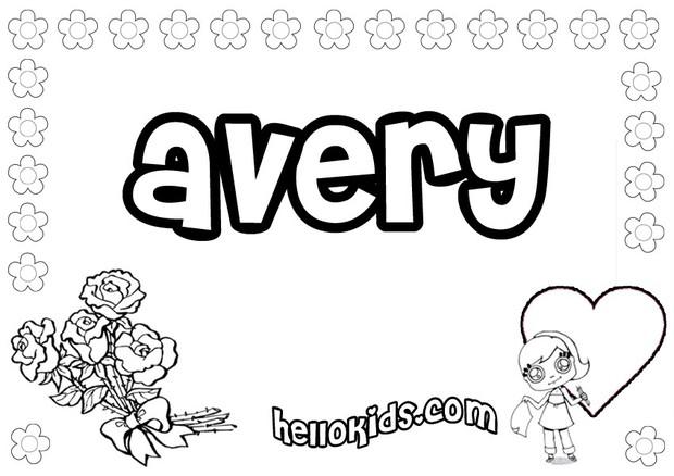 Avery coloring pages