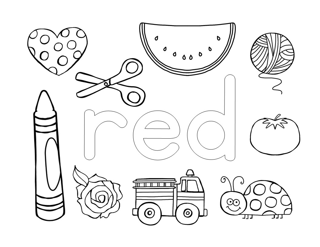 Color names coloring pages