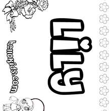 Lily coloring pages