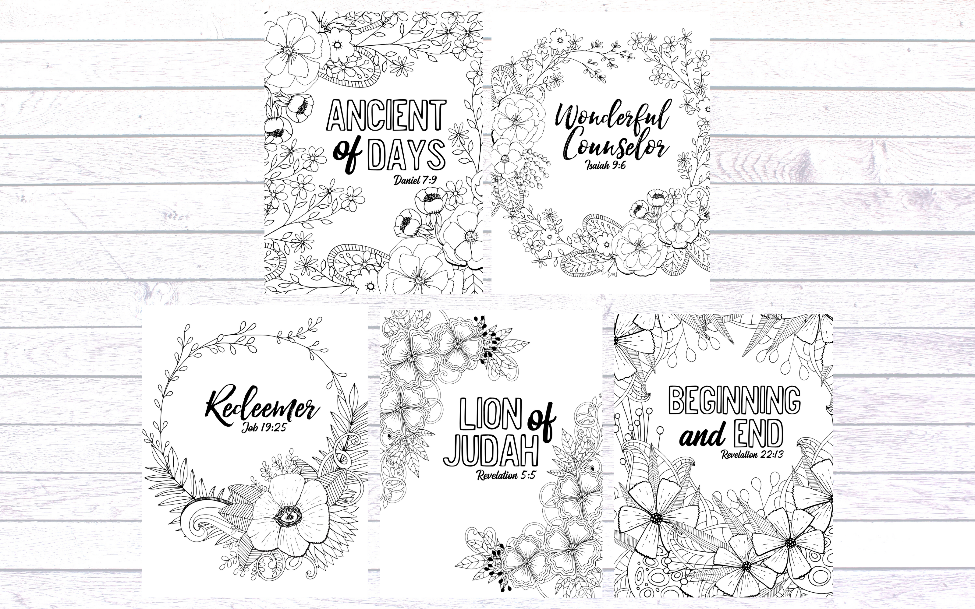 Names of god scripture coloring pages