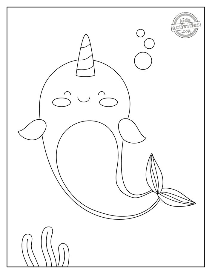 Free printable narwhal coloring pages whale coloring pages mermaid coloring pages monster coloring pages