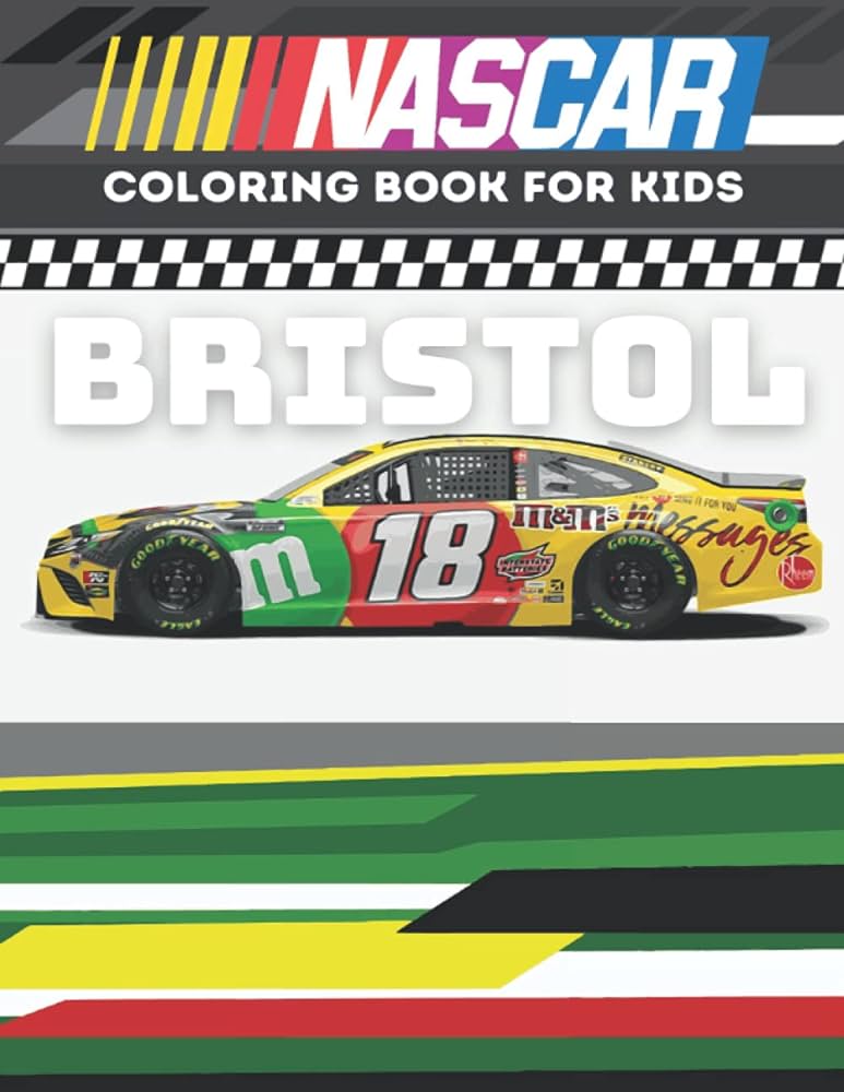 Nascar coloring book for kids bristol dirt race series nascar coloring pages russo anthony joe books