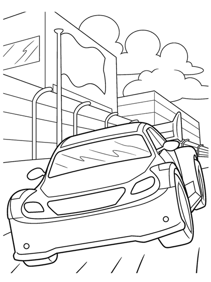 Nascar stockcar coloring page