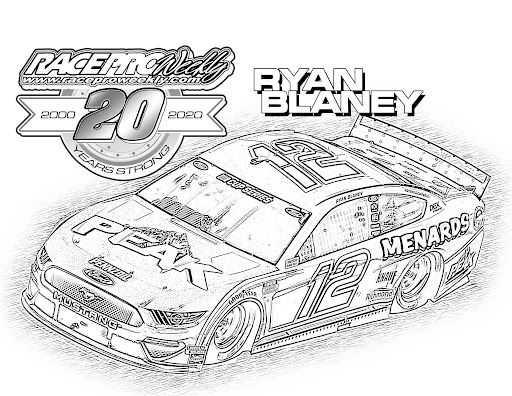 Nascar coloring pages