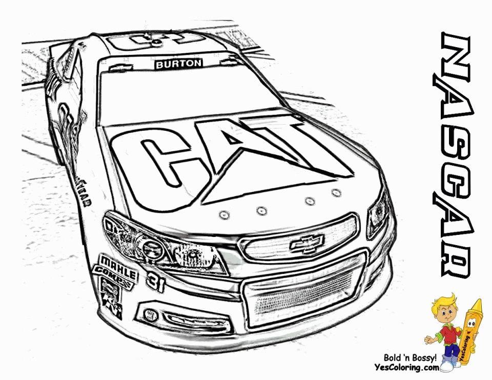 Free printable nascar coloring pages