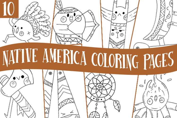 Native american coloring pages for kids png