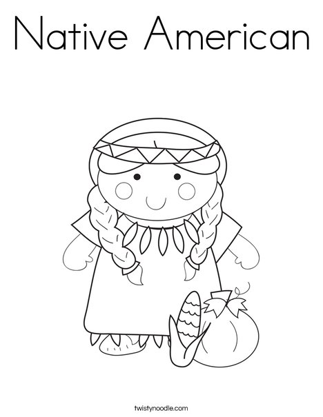 Native american coloring page