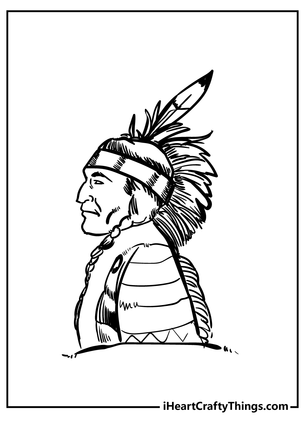 Native american coloring pages free printables