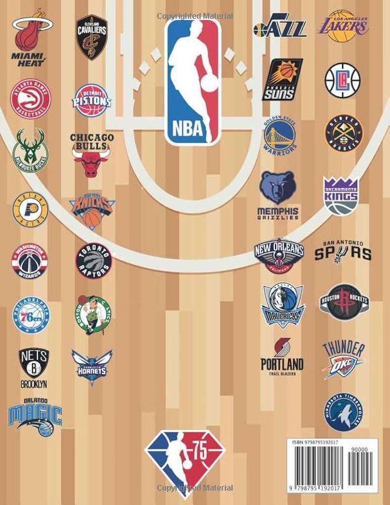 Nba team logo coloring book sports coloring book basketball books coloring books for kids nba teams nba coloring book nba coloring book logo original birthday present