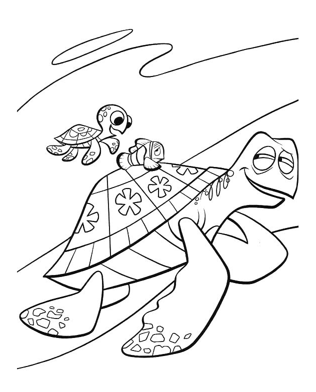 Finding nemo coloring pages for kids