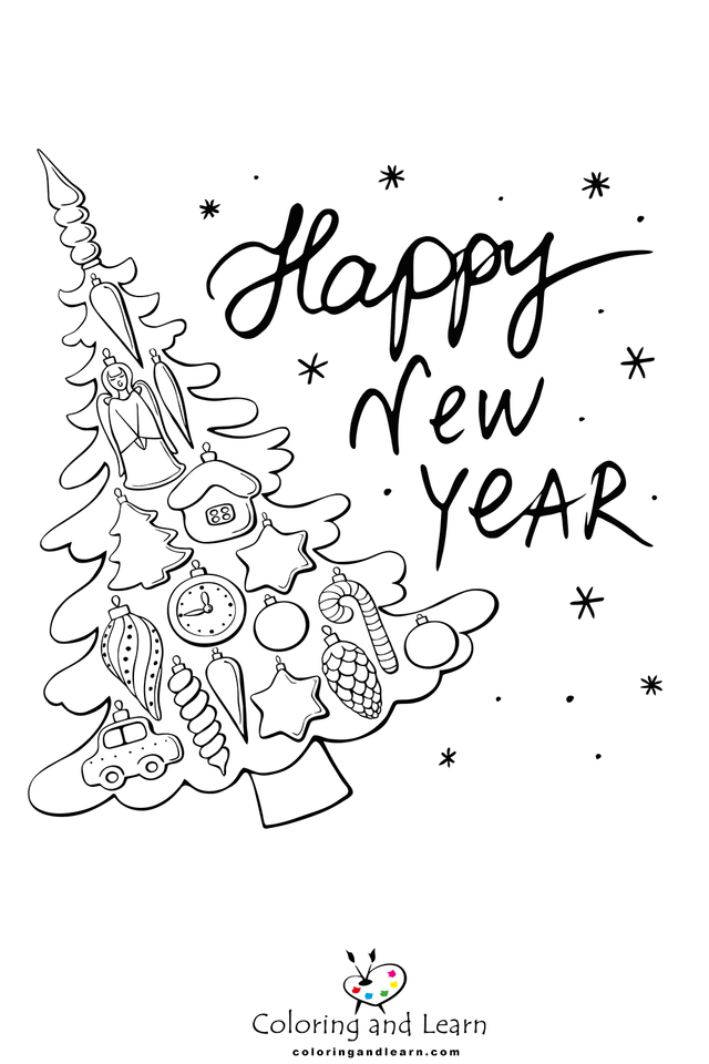 New year coloring pages rprintablecoloringpage