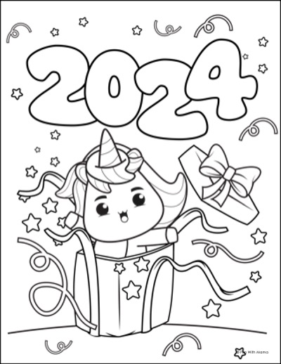 New years coloring pages