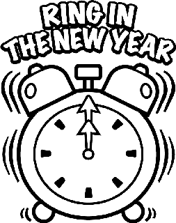 New years day free coloring pages