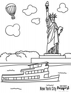 New york city usa coloring page