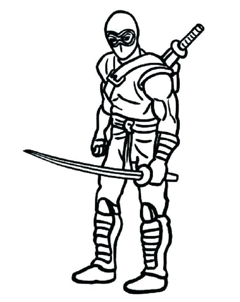 Complete ninja coloring pages pdf for kids