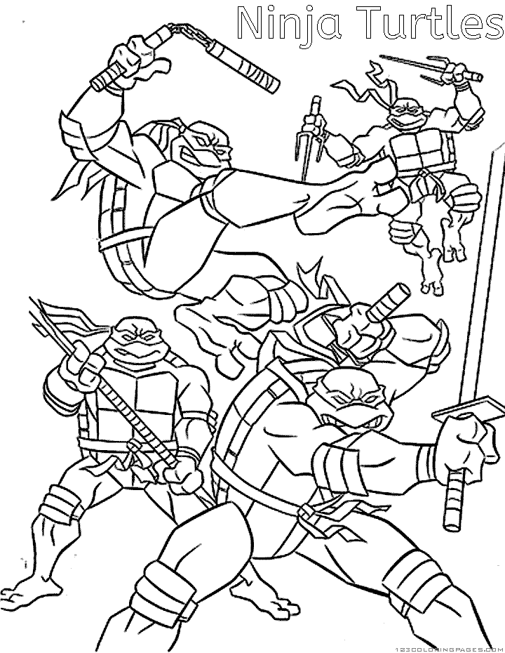 Ninja turtles coloring pages