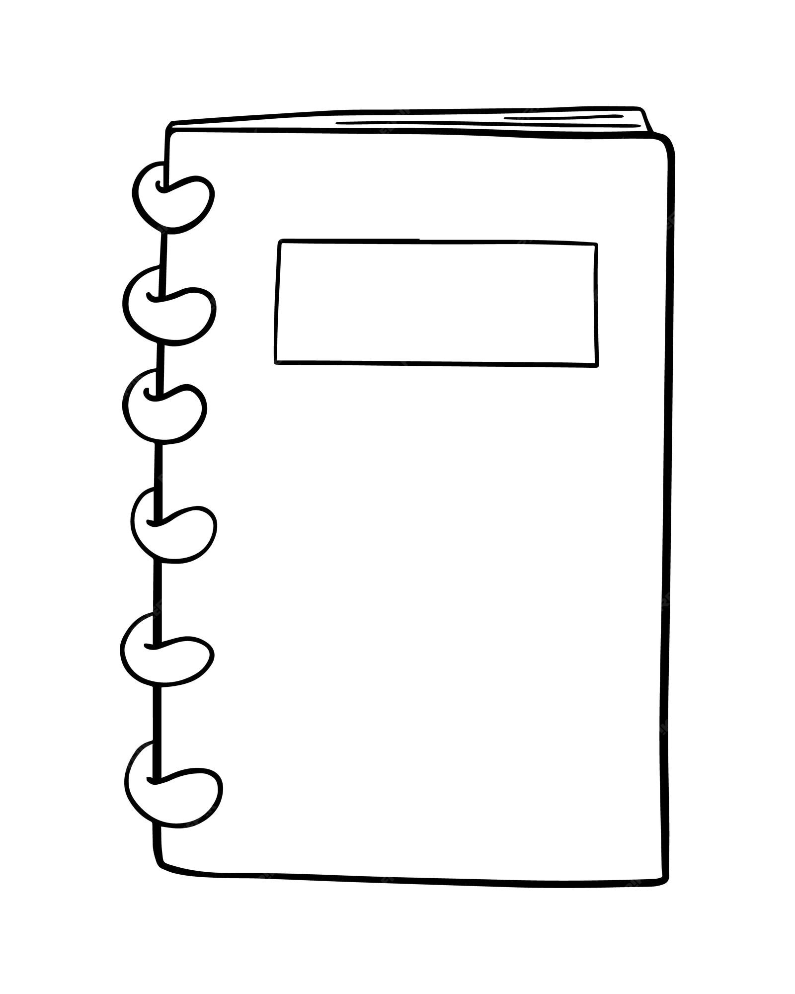 Premium vector notepad on a spring note book doodle line cartoon