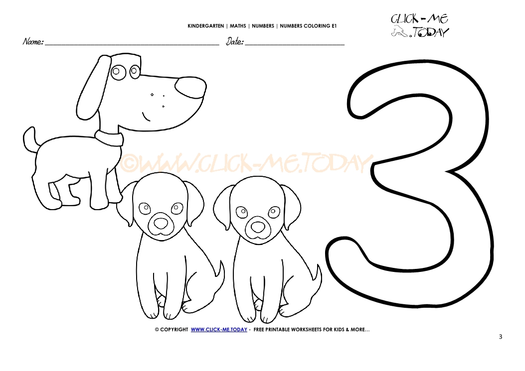 Number coloring pages