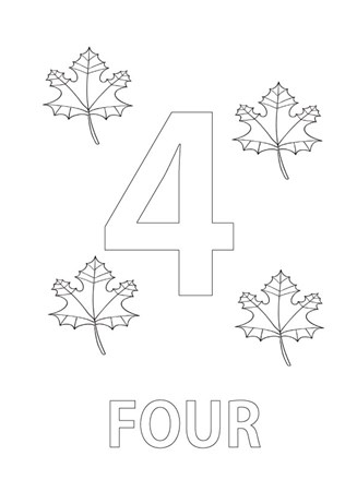 Numbers coloring page