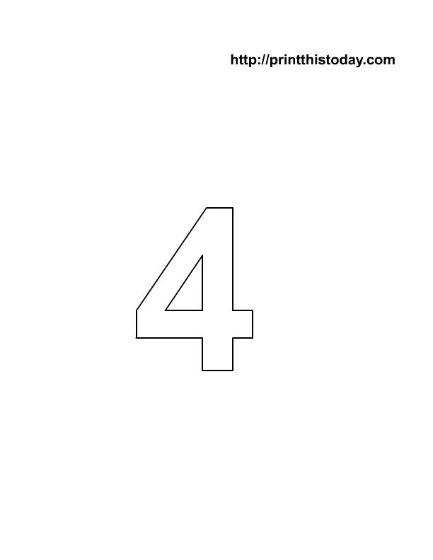 Number coloring pages