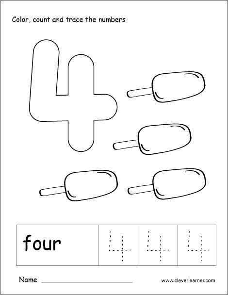 Number tracing and colouring worksheet for kindergarten preschool worksheets worksheets for kids kindergarten worksheets