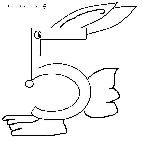 Number coloring printable page for kids