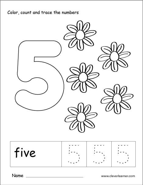 Number tracing and colouring worksheet for kindergarten preschool worksheets numbers kindergarten coloring worksheets for kindergarten