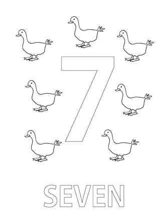 Numbers coloring page