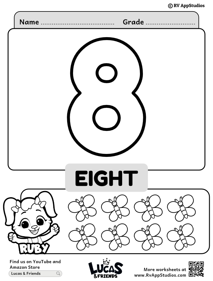 Number coloring sheet color number printable worksheet